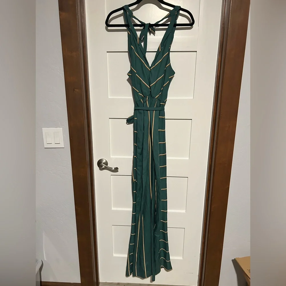 Ettitwa by Anthropologie Wide Leg Striped jumpsuit Size Medium - Picture 6 of 11